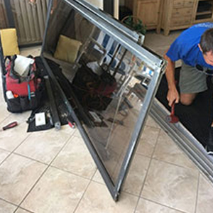 sliding glass door frame repair Weston